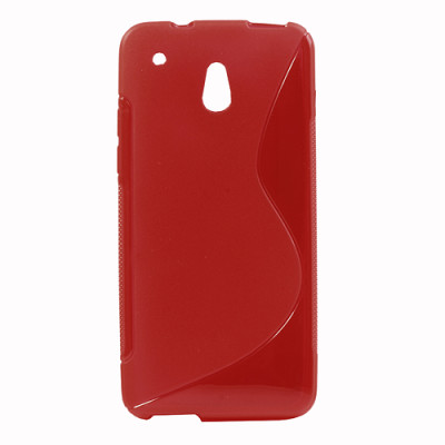 Силиконови гърбове Силиконови гърбове за HTC Силиконов гръб ТПУ S-Case за HTC One Mini M4 червен